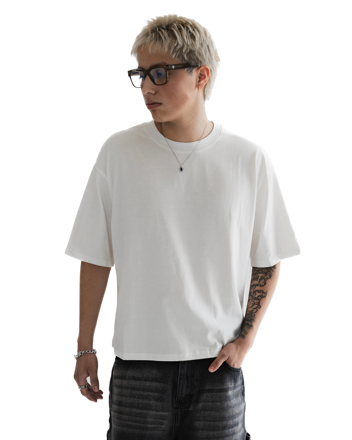 CROPPED BLANK TEE