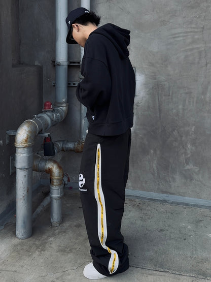 WARM UP TRACK PANTS (BLACK)