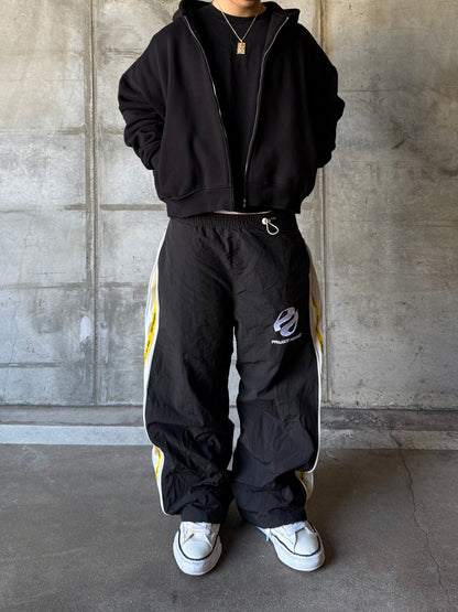 WARM UP TRACK PANTS (BLACK)
